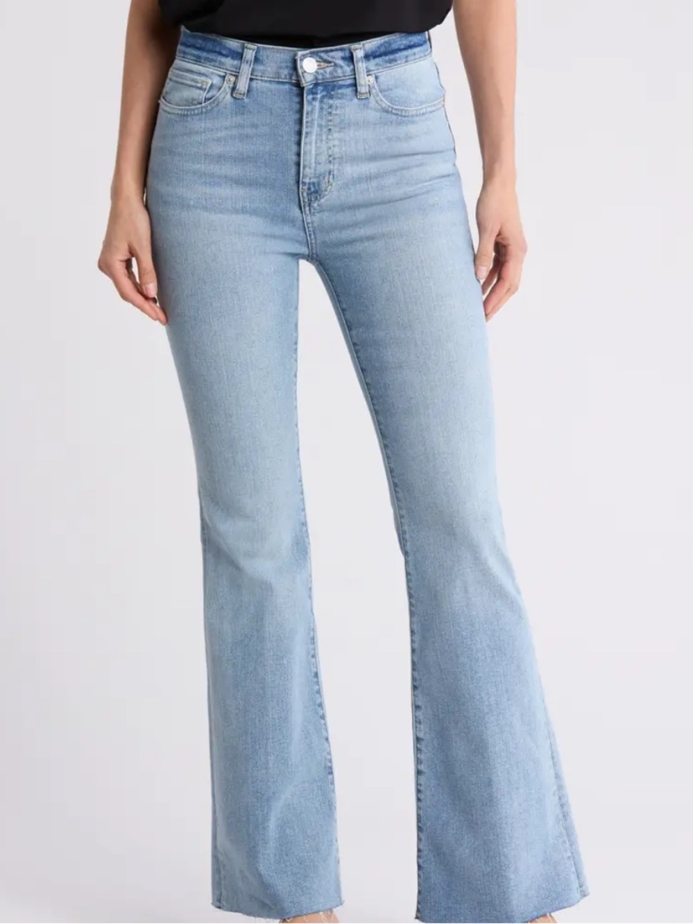 Classic Mid Blue Flare Jeans - Women